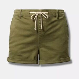 Torrid size 0 Olive green Shorts with Drawstring